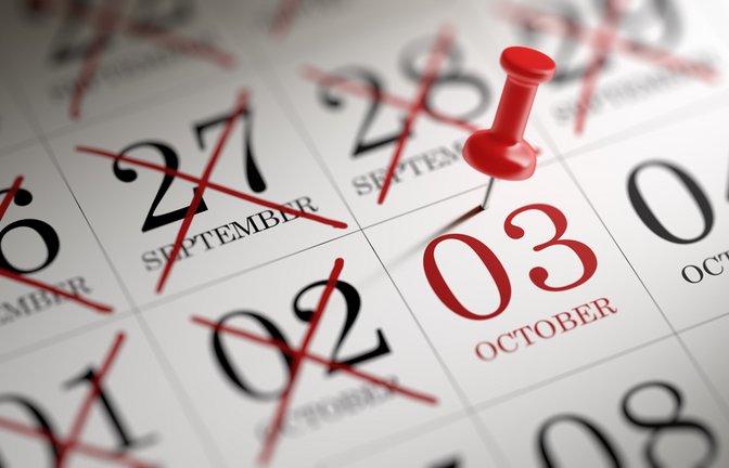 Am 03. Oktober 2024 ist wieder Tag der Deutschen Einheit. Wer an diesem Tag schulfrei hat, erfahren Sie hier.<span class='image-autor'>Foto: Xtock / Shutterstock.com</span>