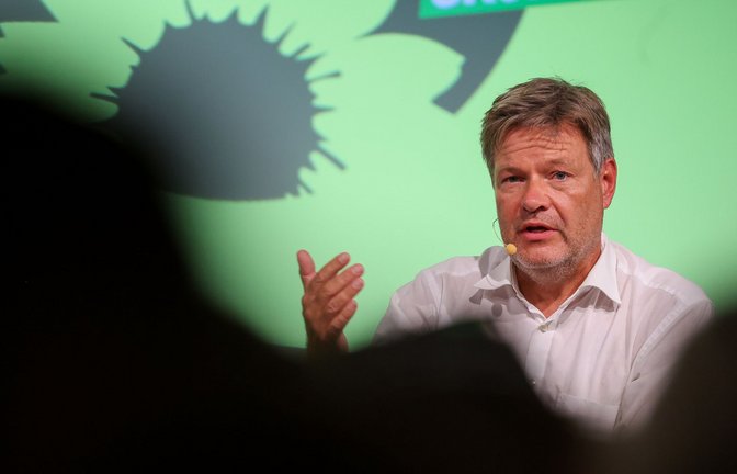 Kein leichter Stand: Robert Habeck im Wahlkampf im Osten der Republik<span class='image-autor'>Foto: dpa/Jan Woitas</span>