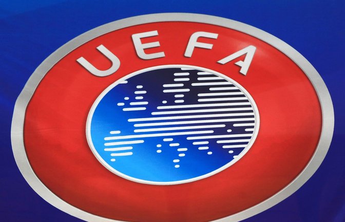 Das Logo des Europäischen Fußball-Verbands UEFA.<span class='image-autor'>Foto: Mike Egerton/PA Wire/dpa</span>