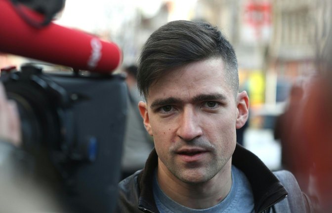 Martin Sellner fühlt sich als Dressman der Identitären Bewegung.<span class='image-autor'>Foto: dpa/Georg Hochmuth</span>