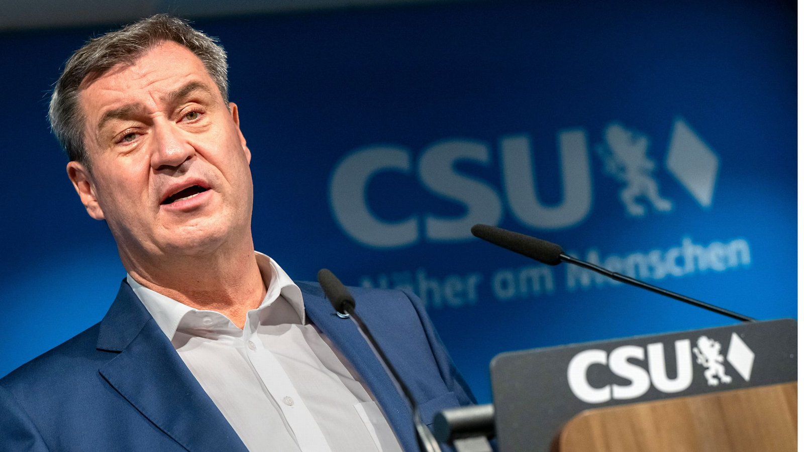 Zeigt sich zufrieden mit der „effektiven und schnellen“ ARbeit am Papier: Markus Söder (CSU)Foto: dpa/Peter Kneffel