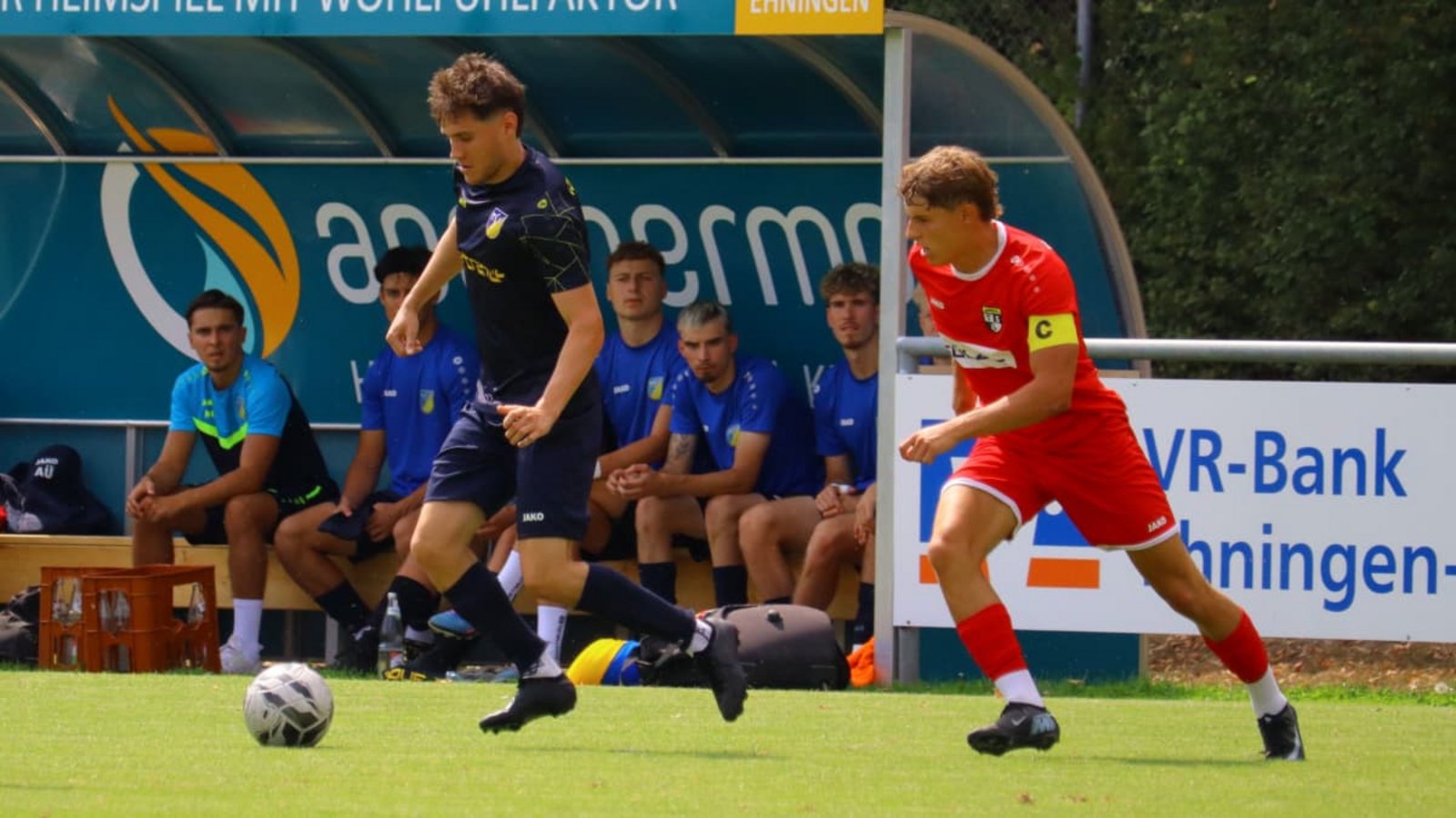 Manuel Nothacker (li.) und der TSV Ehningen haben eine weite Anreise vor sich.Maximilian Schöbel