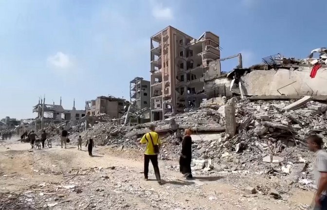 Viele Gebäude in Gaza wurden während des Krieges vollständig zerstört. Tausende Menschen starben. (Archivbild)<span class='image-autor'>Foto: dpa/Uncredited</span>