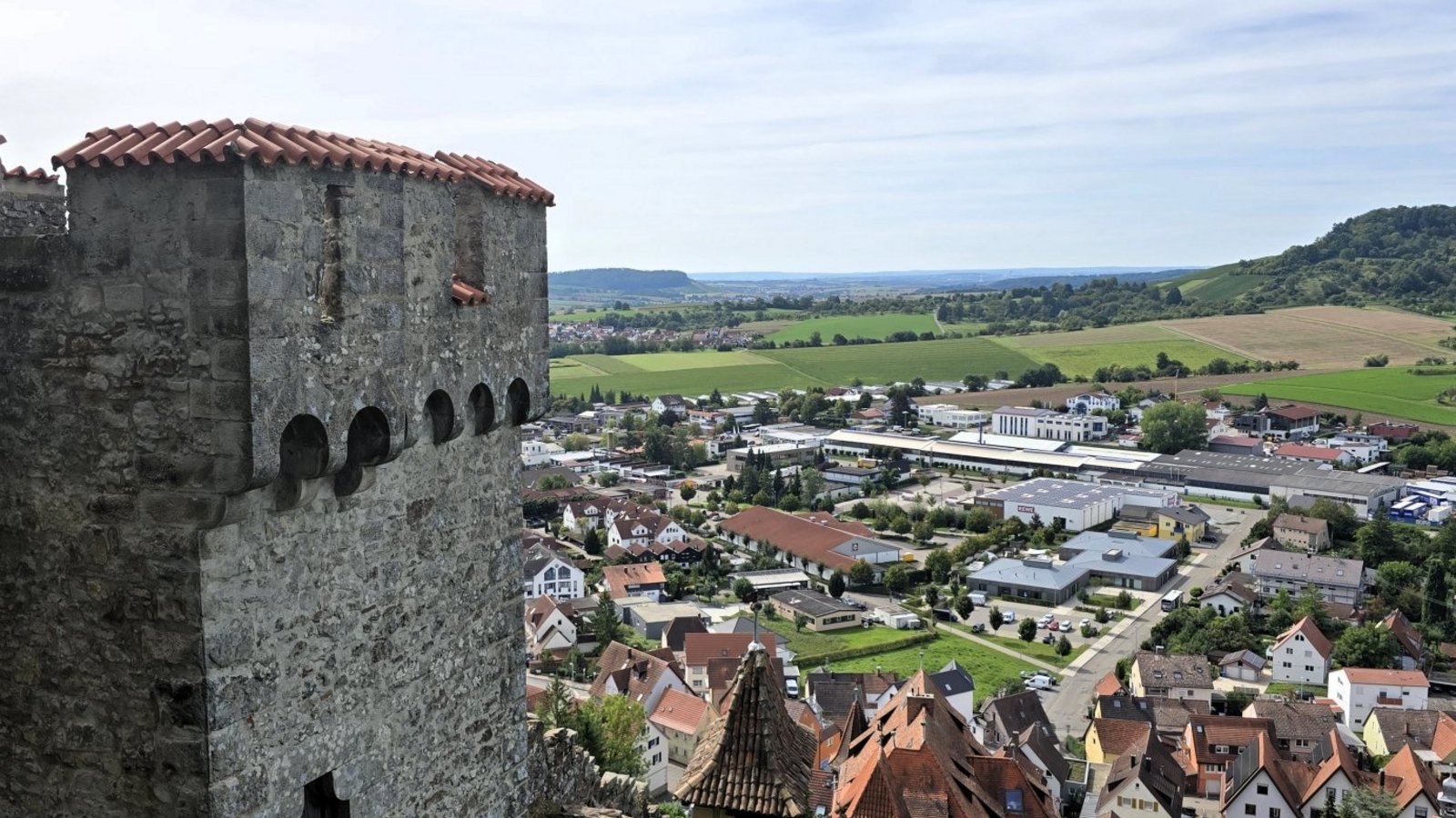 Von der Burg hat man einen schönen Blick auf das Städtchen. Von der Burg hat man einen schönen Blick auf das Städtchen.
