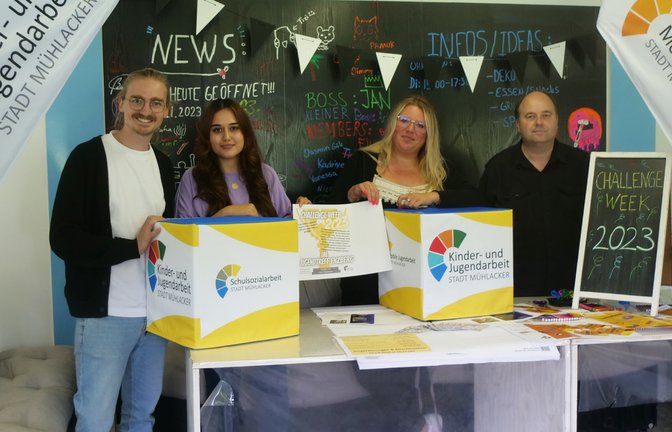 Malte Hinrichs, Selin Melisa Keskin, Nathalie Pavan und Michael Pámer (von links) wollen den Kindern und Jugendlichen, die daheim bleiben, die Sommerferien mit einem abwechslungsreichen Programm versüßen. <span class='image-autor'>Foto: Friedrich</span>