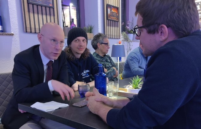 Torsten Liebig (l.) und Juso-Landesvorsitzender Daniel Krusic (r.) SPD Ortsverband Vaihingen Foto: p