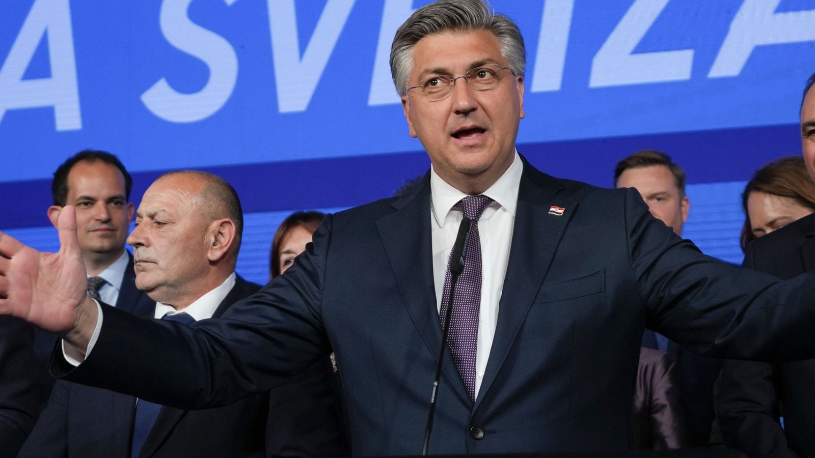 Die Regierungspartei HDZ von Ministerpräsident Andrej Plenkovic hat die meisten Sitze errungen.Foto: dpa/Darko Vojinovic Die Regierungspartei HDZ von Ministerpräsident Andrej Plenkovic hat die meisten Sitze errungen.Foto: dpa/Darko Vojinovic