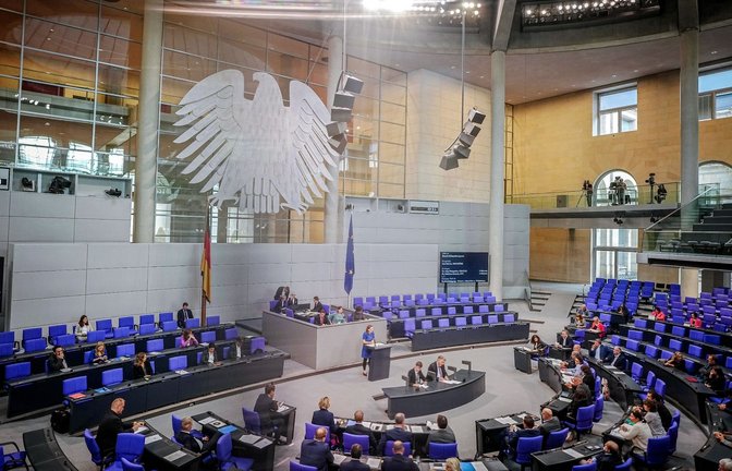 Erstmals wurde im Bundestag über die von der Bundesregierung geplante Reform des Klimaschutzgesetzes debattiert.<span class='image-autor'>Foto: Kay Nietfeld/dpa</span>