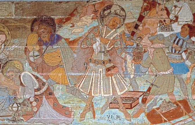 Das Wandbild im Kloster Maulbronn ist signiert und datiert: 1424 hat es ein Magister Ulrich geschaffen.  Foto: SSG