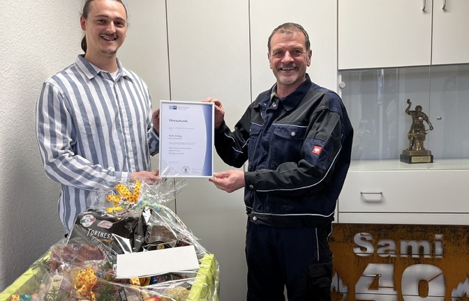 Sami Zeibeq (rechts) ist seit 40 Jahren bei der Firma SSW Vaihingen. Foto: p