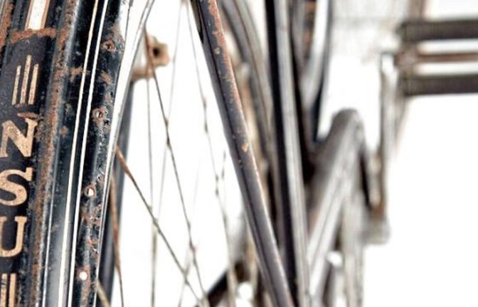 Das Fahrrad, mit dem Fritz Teufel in seiner Ludwigsburger Zeit unterwegs war.  Foto: p