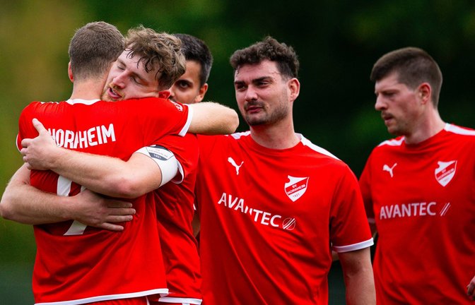 Gute Laune bei den Kickern des SV Horrheim nach einem gelungenen Saisonstart. <span class='image-autor'>Foto: Krause</span>