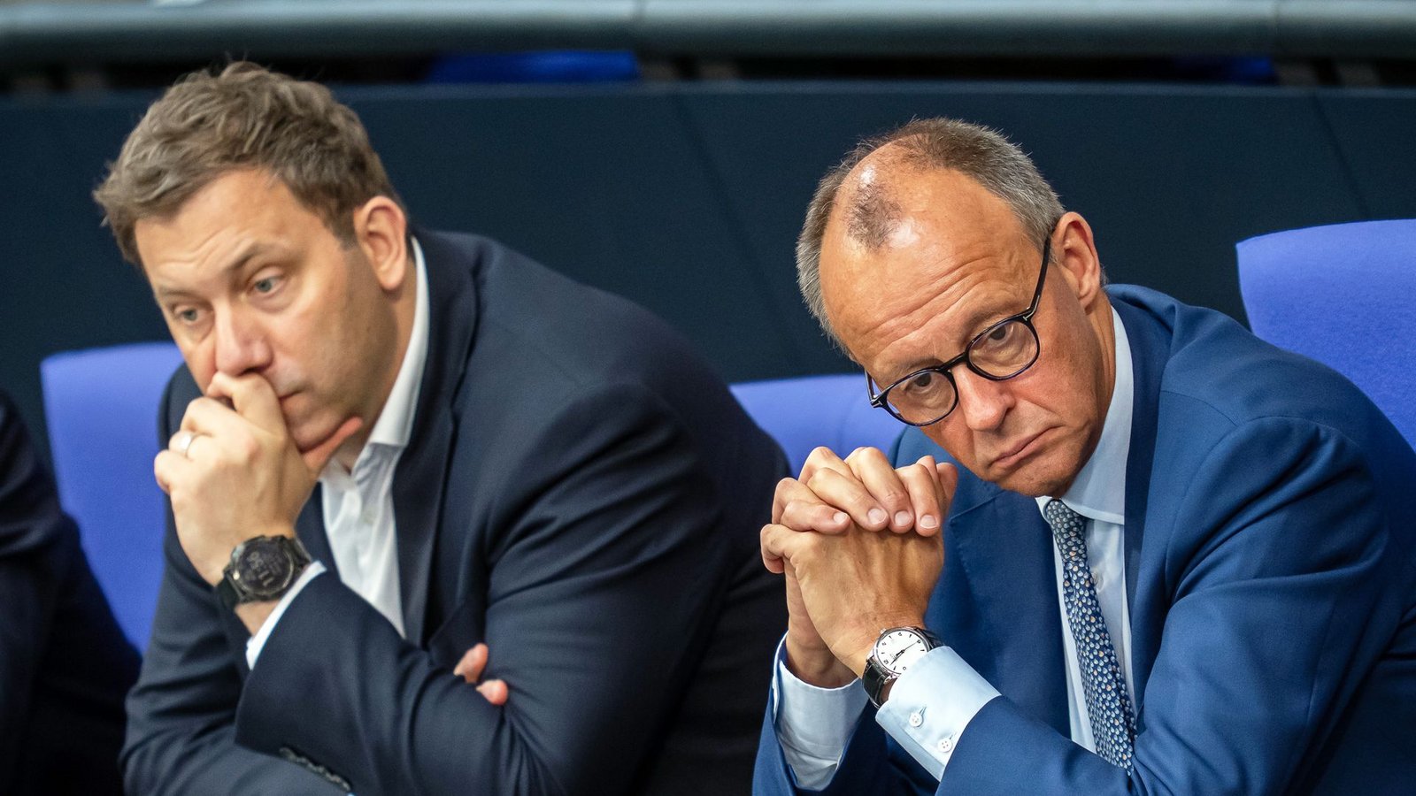 Lars Klingbeil und Friedrich Merz sind die wichtigsten Protagonisten eines schwierigen Bündnisses.Foto: Michael Kappeler/dpa