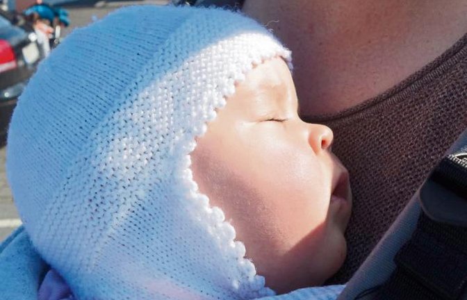 Die kleine Eva aus Nussdorf – vielleicht von der Frühjahrsmüdigkeit übermannt. Foto: sr