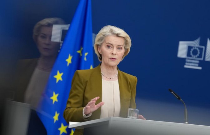 EU-Kommissionspräsidentin Ursula von der Leyen plant ein Social-Media-Verbot für Kinder (Archivfoto).<span class='image-autor'>Virginia Mayo/AP/dpa</span>