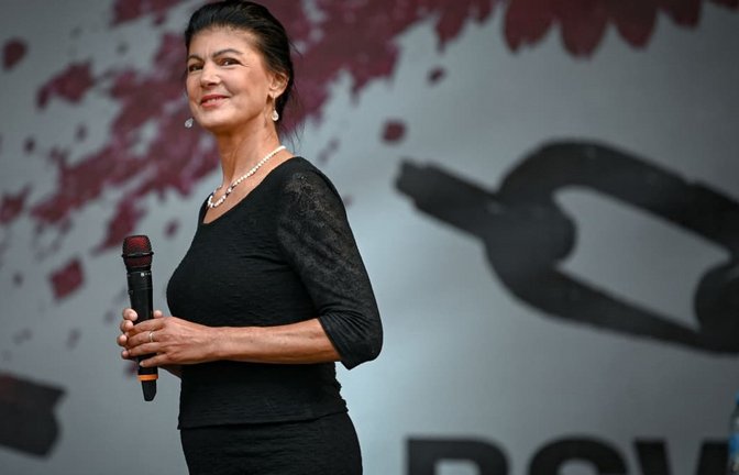Sahra Wagenknecht, BSW-Parteigründerin und Leiterin der BSW-Grundwertekommission, lässt offen, wie ihre Partei mit der AfD in Sachsen-Anhalt zusammenarbeiten will (Archivfoto).<span class='image-autor'>Heiko Rebsch/dpa</span>