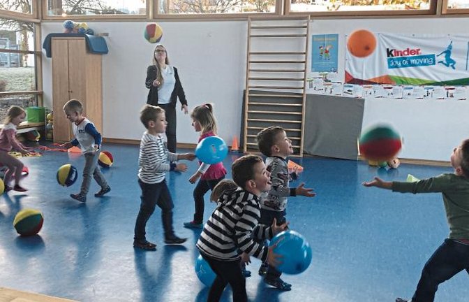 In den Sportstunden zum Tag des Kinderturnens war im Sersheimer Luggeleskindergarten schon jede Menge los. Am Sonntag folgt noch eine Aktion des Turnvereins. Foto: privat