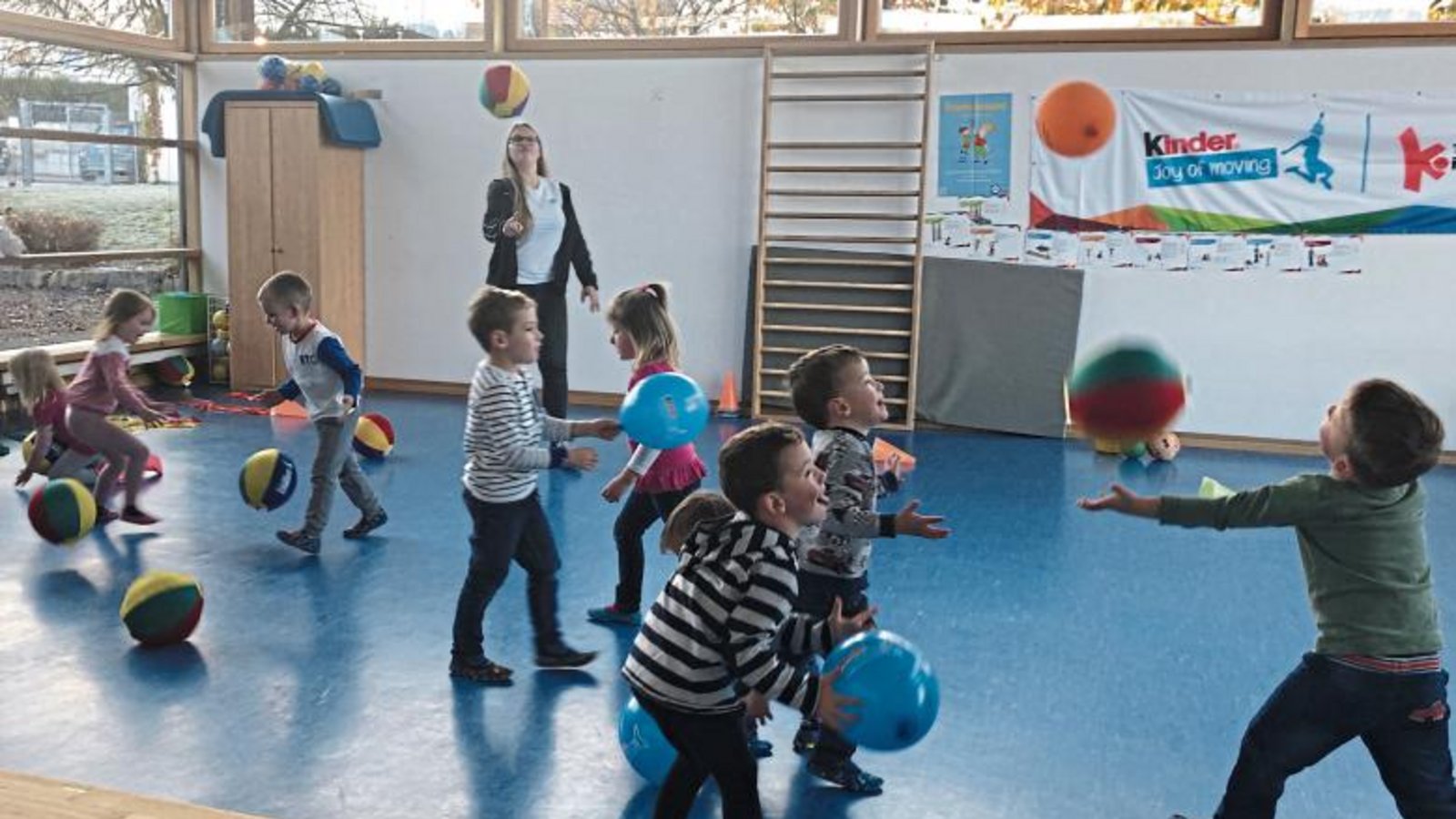 In den Sportstunden zum Tag des Kinderturnens war im Sersheimer Luggeleskindergarten schon jede Menge los. Am Sonntag folgt noch eine Aktion des Turnvereins. Foto: privat