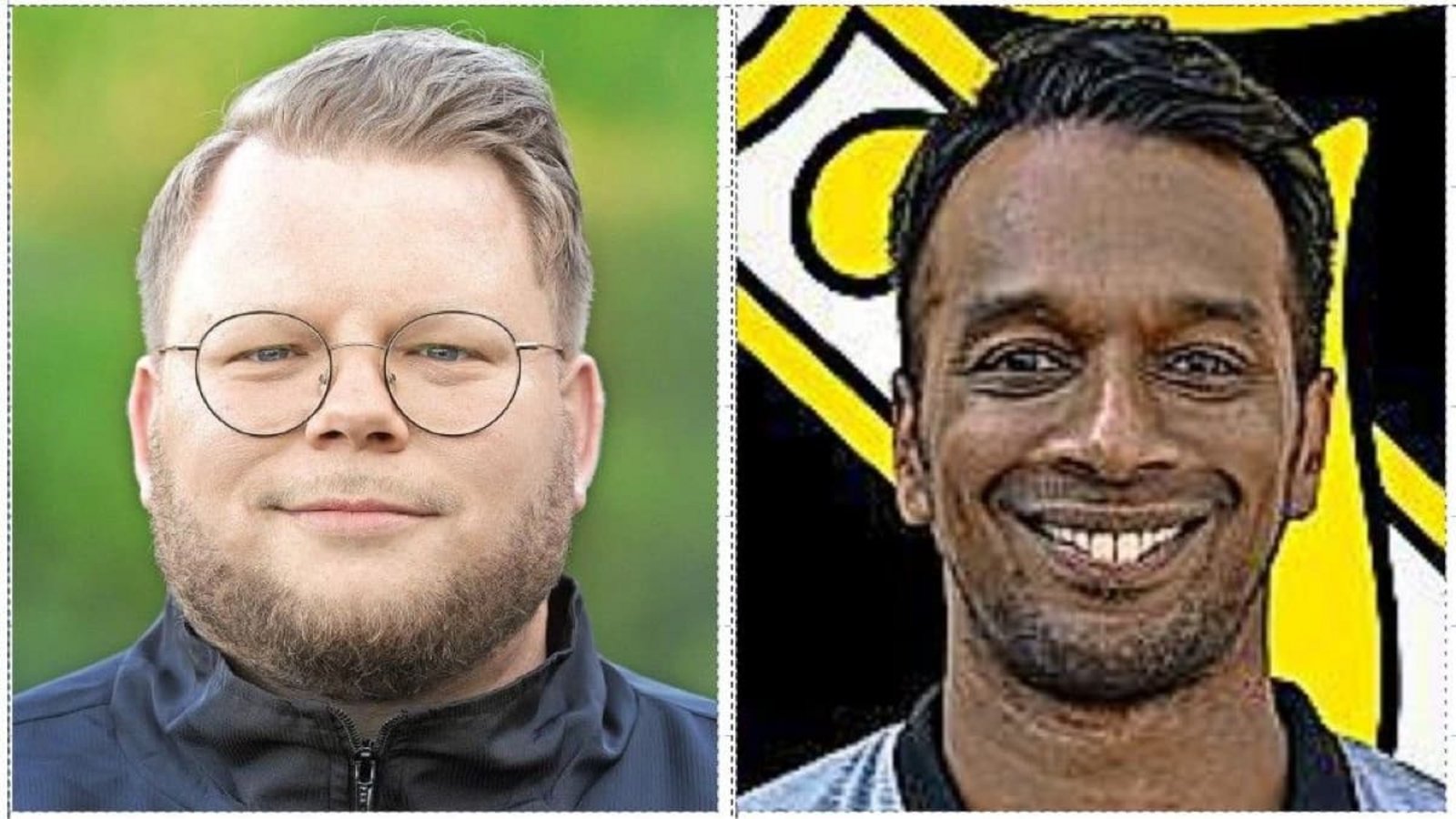 Alexander Schweizer und Johnson Ariaratnam (von links).Günter Bergmann, TSV Jahn Büsnau