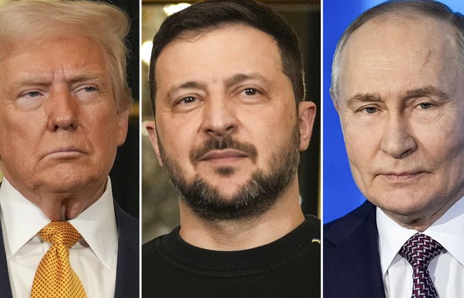 US-Präsident Donald Trump (li.) und Kreml-Chef Wladimir Putin (re.) treffen sich am Freitag in Alaska. Laut einem US-Botschafter könnte auch der ukrainische Präsident Wolodymyr Selenskyj dabei sein.<span class='image-autor'>Foto: Morissard/Bednyakov/AP/dpa/Morissard/Bednyakov</span>