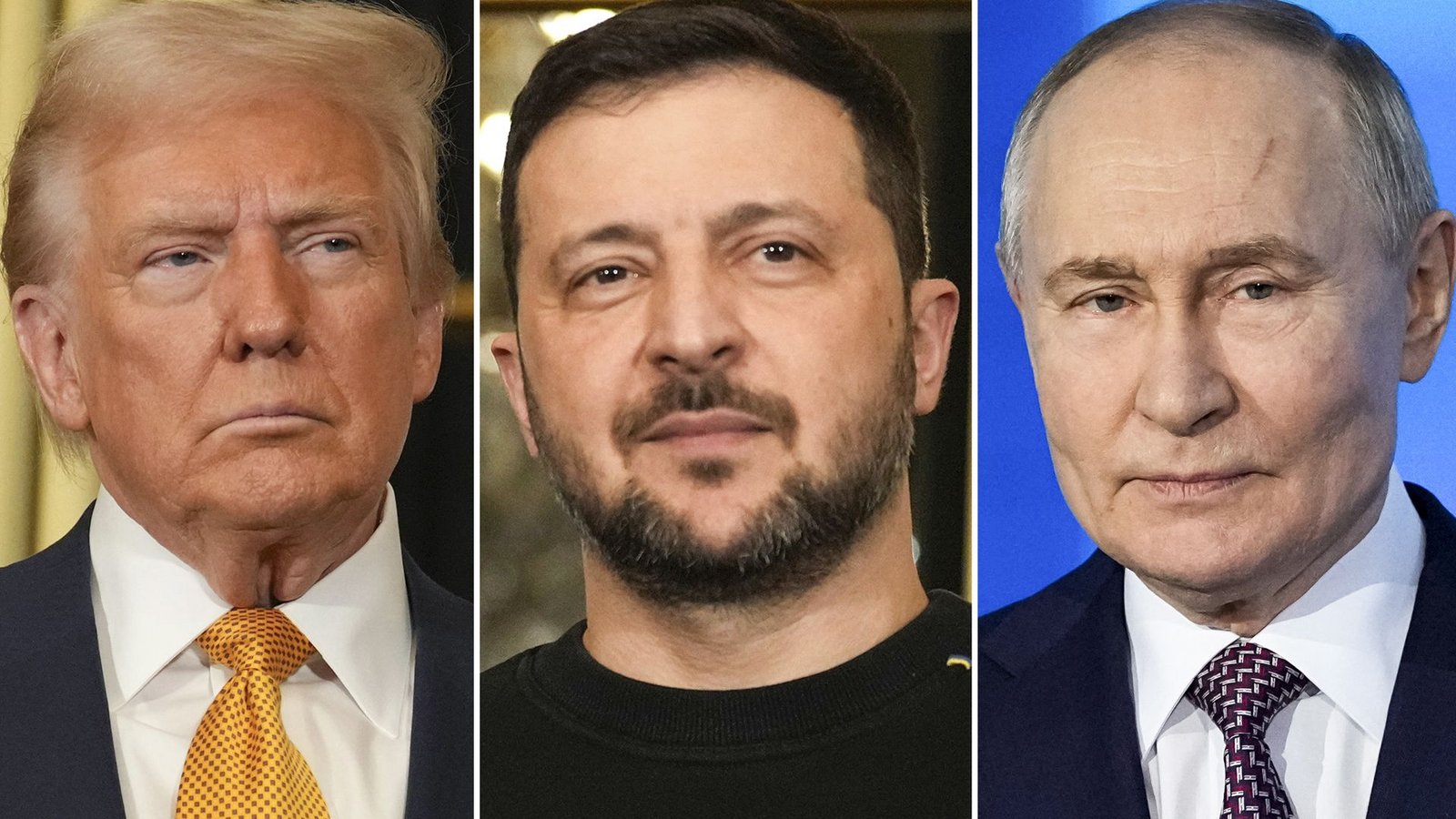 US-Präsident Donald Trump (li.) und Kreml-Chef Wladimir Putin (re.) treffen sich am Freitag in Alaska. Laut einem US-Botschafter könnte auch der ukrainische Präsident Wolodymyr Selenskyj dabei sein.Foto: Morissard/Bednyakov/AP/dpa/Morissard/Bednyakov