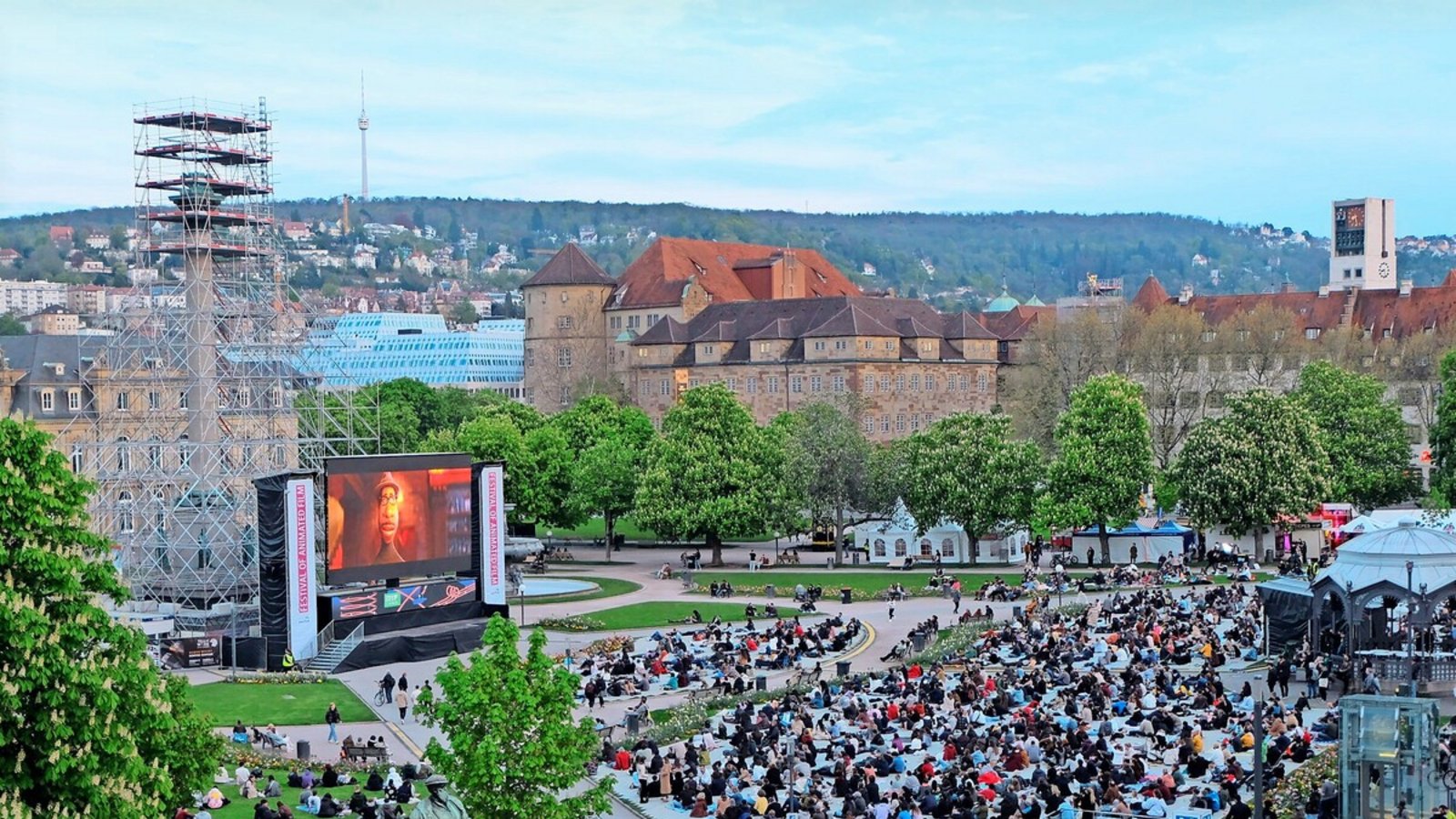 Ein Magnet in den vergangenen Jahren: das Trickfilmfest-Open Air auf dem Schlossplatz in StuttgartFoto: ITFS