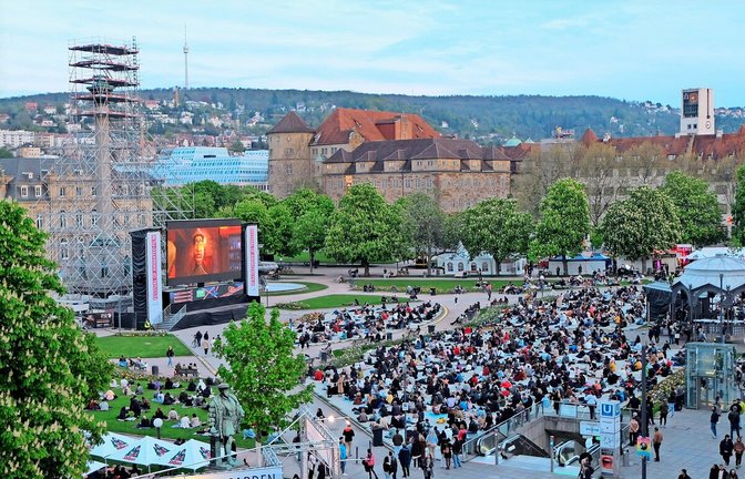 Ein Magnet in den vergangenen Jahren: das Trickfilmfest-Open Air auf dem Schlossplatz in Stuttgart<span class='image-autor'>Foto: ITFS</span>