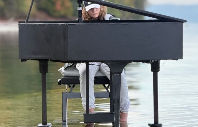 Der 13-jährige Levin Giesler hat auf dem Teufelstisch im Bodensee ein Konzert gegeben.<span class='image-autor'>Dennis Pfleghaar</span>