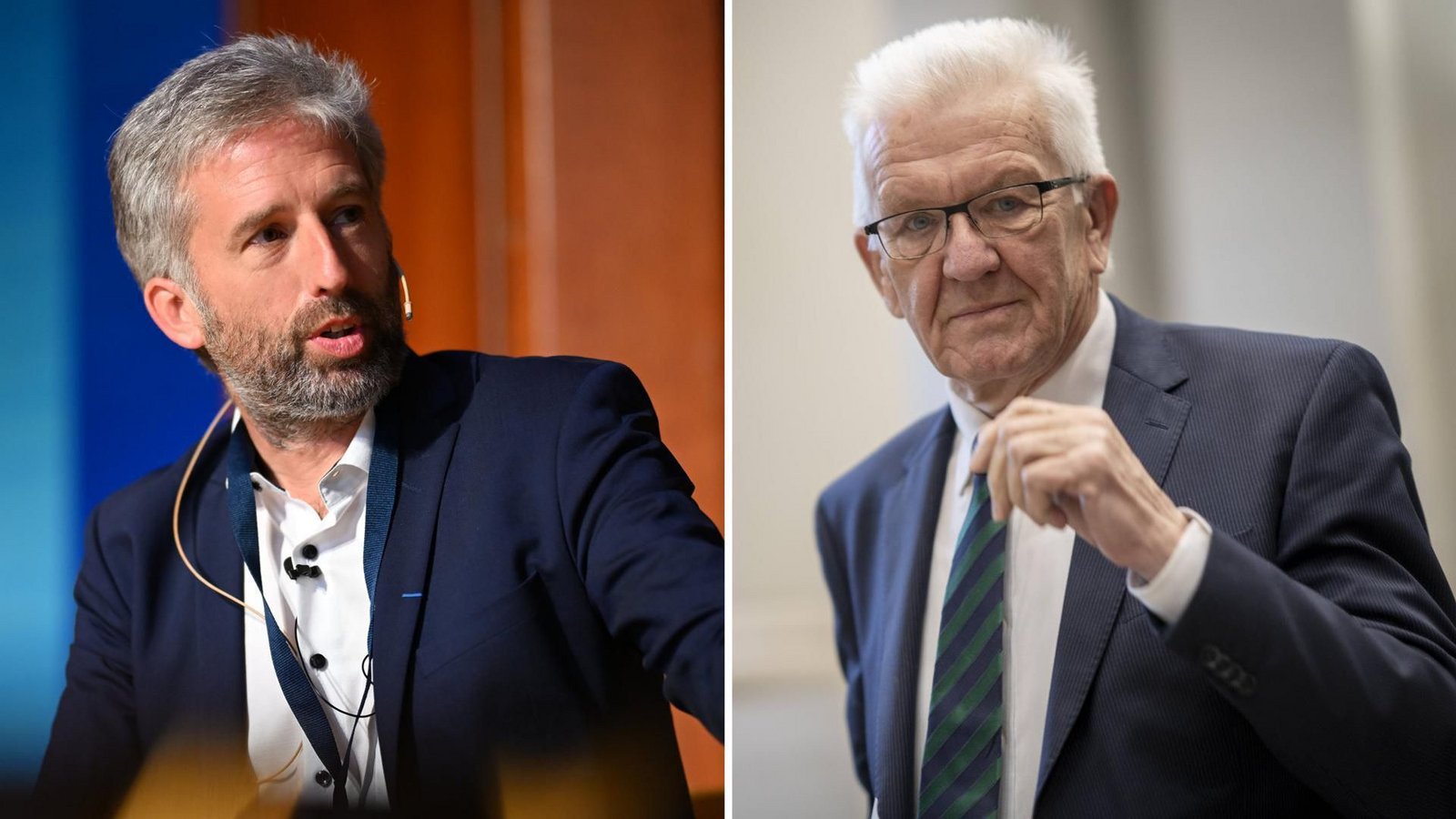 Der Tübinger Oberbürgermeister Boris Palmer (links) hat sich in einem Brief direkt an Baden-Württembergs Ministerpräsident Winfried Kretschmann gewandt.Foto: dpa/Felix Kästle, imago/Chris Emil Janssen Der Tübinger Oberbürgermeister Boris Palmer (links) hat sich in einem Brief direkt an Baden-Württembergs Ministerpräsident Winfried Kretschmann gewandt.Foto: dpa/Felix Kästle, imago/Chris Emil Janssen