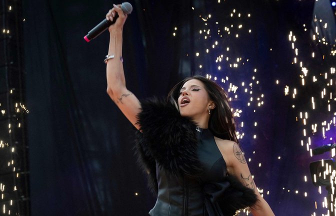 Die bulgarische Sängerin Dara gewann überraschend den ESC in Wien.<span class='image-autor'>Foto: AFP/NIKOLAY DOYCHINOV</span>
