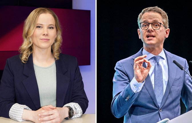 Nach dem Rauswurf von Julia Ruhs beim NDR fordert CDU-Generalsekretär Carsten Linnemann Konsequenzen.<span class='image-autor'>Foto: IMAGO/Future Image/IMAGO/Thomas Bartilla / Michael Kappeler/dpa</span>