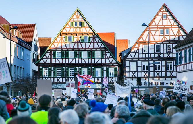 In Kirchheim/Teck sind  am vergangenen Wochenende Tausende auf den Marktplatz gekommen.<span class='image-autor'>Foto: Ines Rudel/Ines Rudel</span>