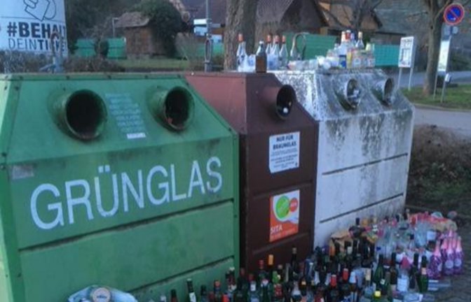 Vor der Leerung am Mittwoch sah es in Mühlhausen so aus.  <span class='image-autor'>Foto: p</span>