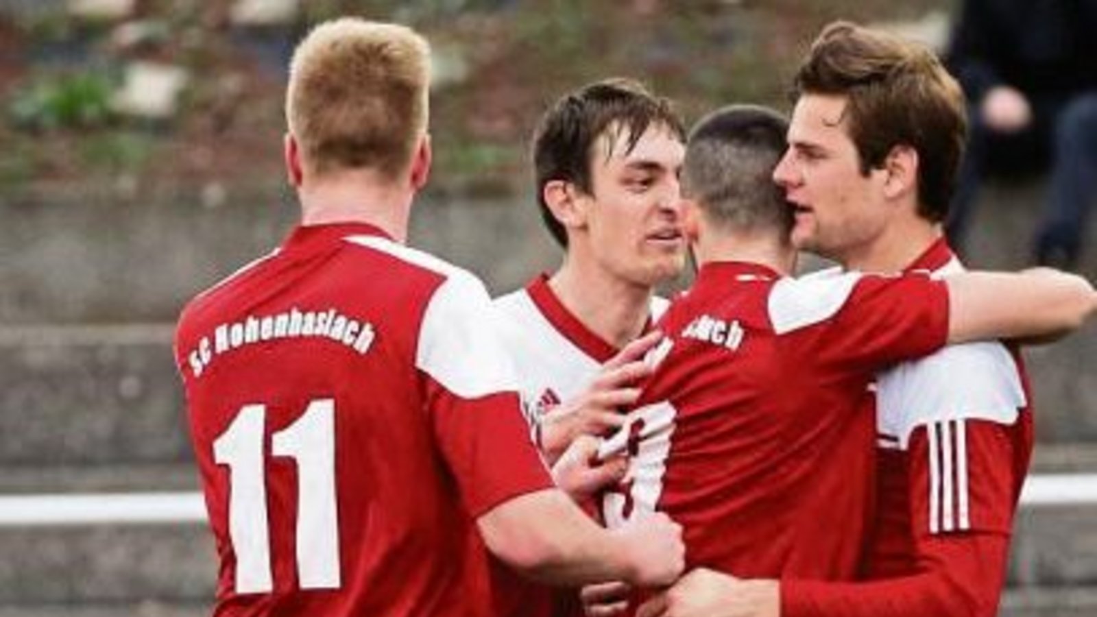 Jubeln Maximilian Walther, Mario Dierolf, Dardan Maras und Dennis Nissan von der SGM Hohenhaslach/Freudental am Ende der Saison auch über den Titel? Foto: Küppers