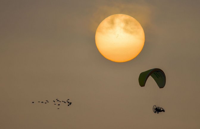 Es sieht so leicht aus auf diesem Foto, aber bis Andalusien ist es ein mühevoller Weg.<span class='image-autor'>Foto: /Antoine Joris</span>