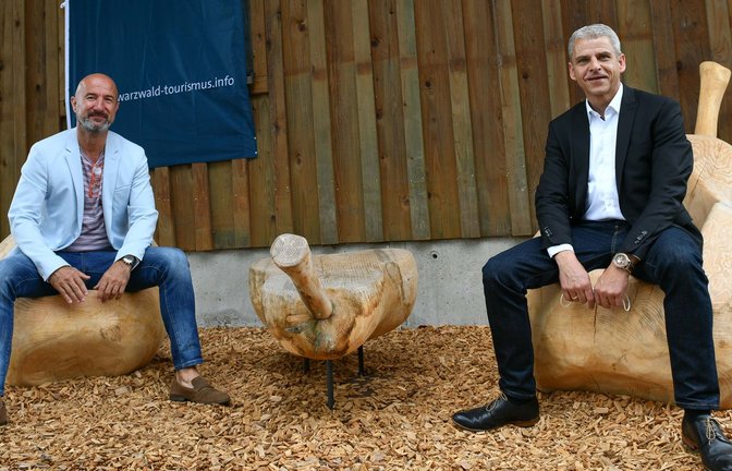 Zu wenig Distanz? Tourismus-Manager Mair (links), Tourismus-Staatssekretär Rapp<span class='image-autor'>Foto: LICHTGUT/Leif Piechowski</span>