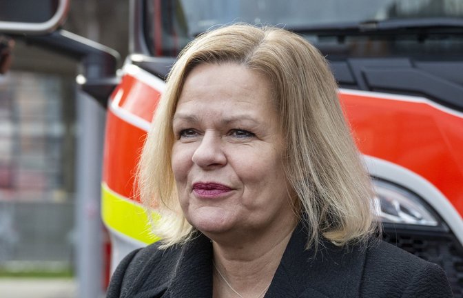 Bundesinnenministerin Nancy Faeser stellt am Dienstag die neuesten Zahlen vor. (Archivbild)<span class='image-autor'>Foto: dpa/Øíhová Michaela</span>