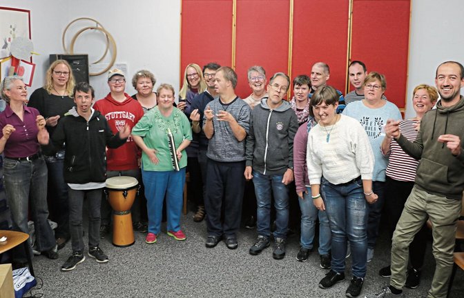 Das „Chorchester“ probt in der Musikschule Slapstick in Mühlacker. Foto: Mammel