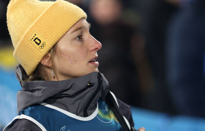 Trauriges Ende bei den Olympischen Spielen: Katharina Schmid.<span class='image-autor'>Foto: Imago/Ulrich Wagner</span>
