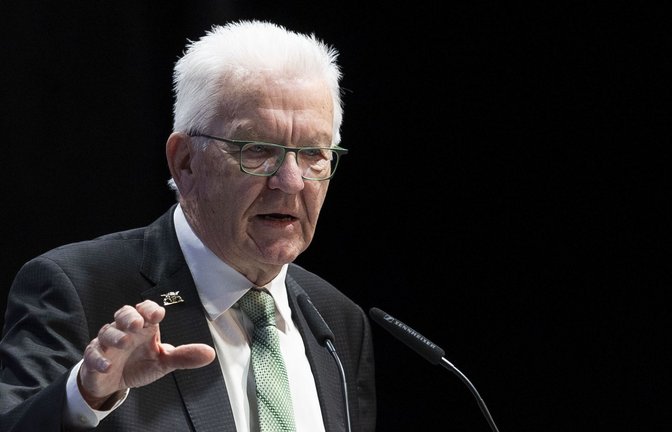 Ministerpräsident Winfried Kretschmann spricht bei Medienkongress.<span class='image-autor'>Foto: Lichtgut/Leif Piechowski</span>
