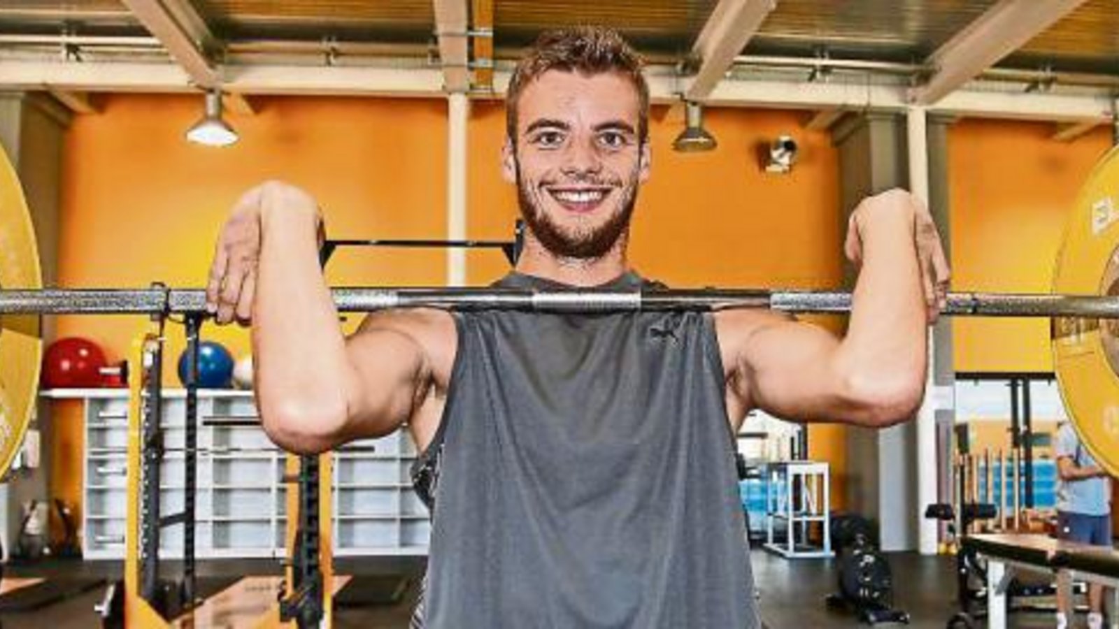 Gehört zum Training von Felix Franz: Gewichte stemmen im Kraftraum  Foto: Baumann