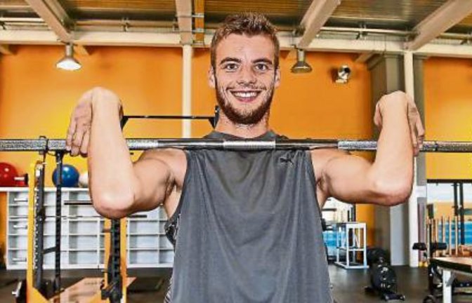 Gehört zum Training von Felix Franz: Gewichte stemmen im Kraftraum  Foto: Baumann