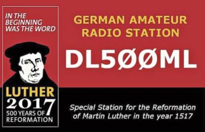 „DL500ML“ – das Rufzeichen der Funker für das Reformationsjahr.  Grafik: p