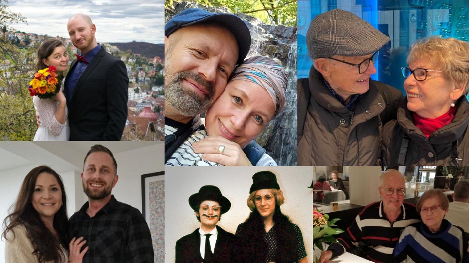 Paare aus der Region damals und heute: die Liebe besteht.Foto: StZ/privat Paare aus der Region damals und heute: die Liebe besteht.Foto: StZ/privat