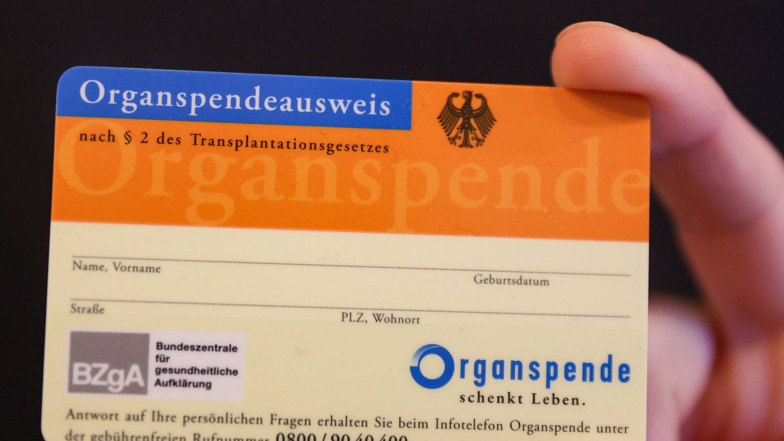 Ein OrganspendeausweisFoto: IMAGO/osnapix/IMAGO/osnapix / Hirnschal Ein OrganspendeausweisFoto: IMAGO/osnapix/IMAGO/osnapix / Hirnschal