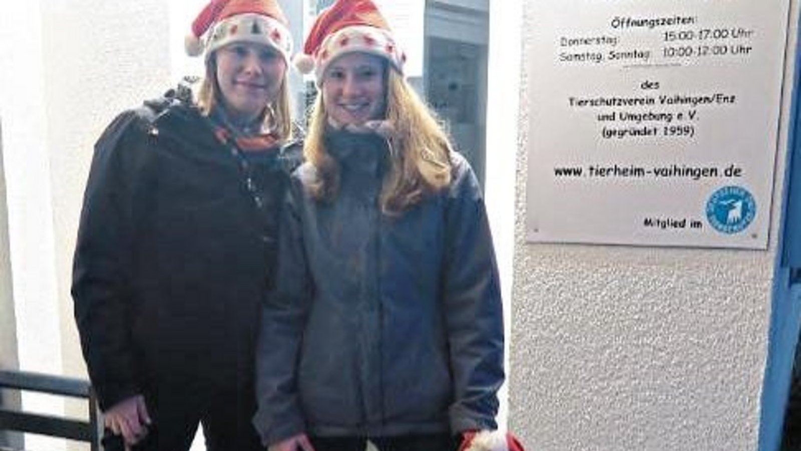 Beim Tierschutzverein Vaihingen bereitet man sich schon auf den Vaihinger Weihnachtsmarkt am 2. Dezember vor. Erstmals gibt es an dem Stand vegane Waffeln. Und so ist Tierheim-Hund Nicky schon in Weihnachtsstimmung. Foto: p Beim Tierschutzverein Vaihingen bereitet man sich schon auf den Vaihinger Weihnachtsmarkt am 2. Dezember vor. Erstmals gibt es an dem Stand vegane Waffeln. Und so ist Tierheim-Hund Nicky schon in Weihnachtsstimmung. Foto: p