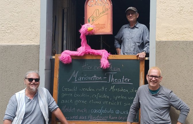 Stefan Hackenberg, Knud Kuhsen und Mitstreiter Bernd Stadter (v. li.) werben für ihr Projekt.