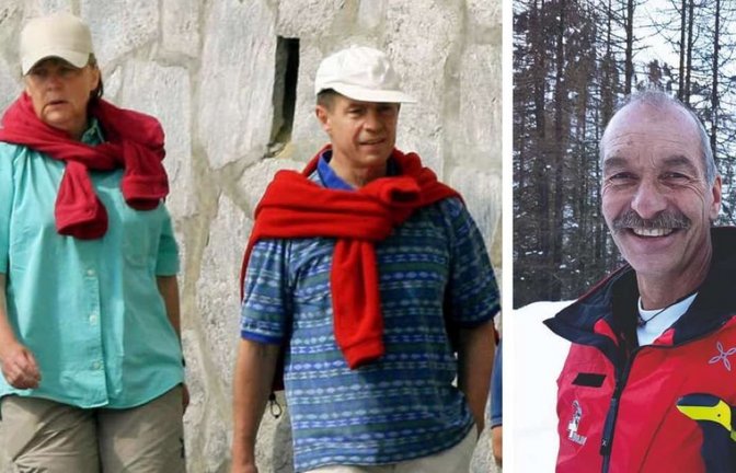 Angela Merkel (li.) und Joachim Sauer vertrauten sich in ihrem Südtirol-Urlaub jahrelang dem jetzt verstorbenen Bergführers Olaf Reinstadler (re.) an.<span class='image-autor'>dpa/Gemeinde Stilfs/Facebook (Montage</span>