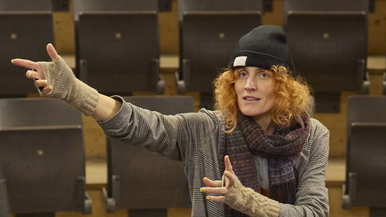 „Die Stadt meint es gut mit mir“: Jenny Sittler bei den Proben im Haller TheaterFoto: /Gottfried Stoppel