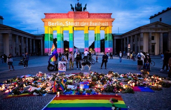 Nach dem Angriff auf CSD in Berlin<span class='image-autor'>Foto: Christoph Soeder/dpa</span>